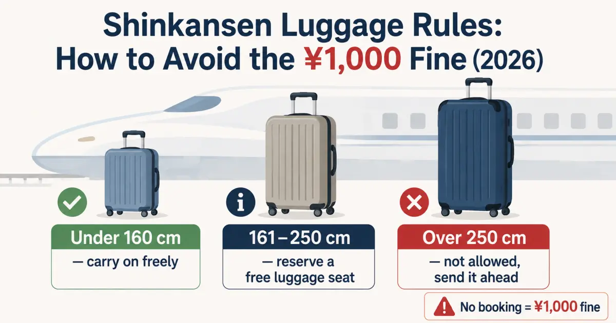 Shinkansen Luggage Rules: How to Avoid the 1,000-yen Fine (2026)